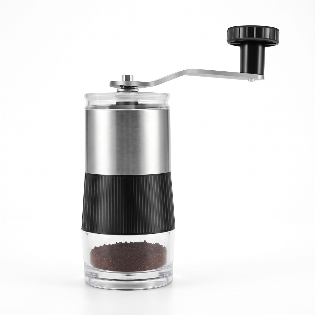 Moedor de Café Manual com Mó de Cerâmica e Corpo Transparente