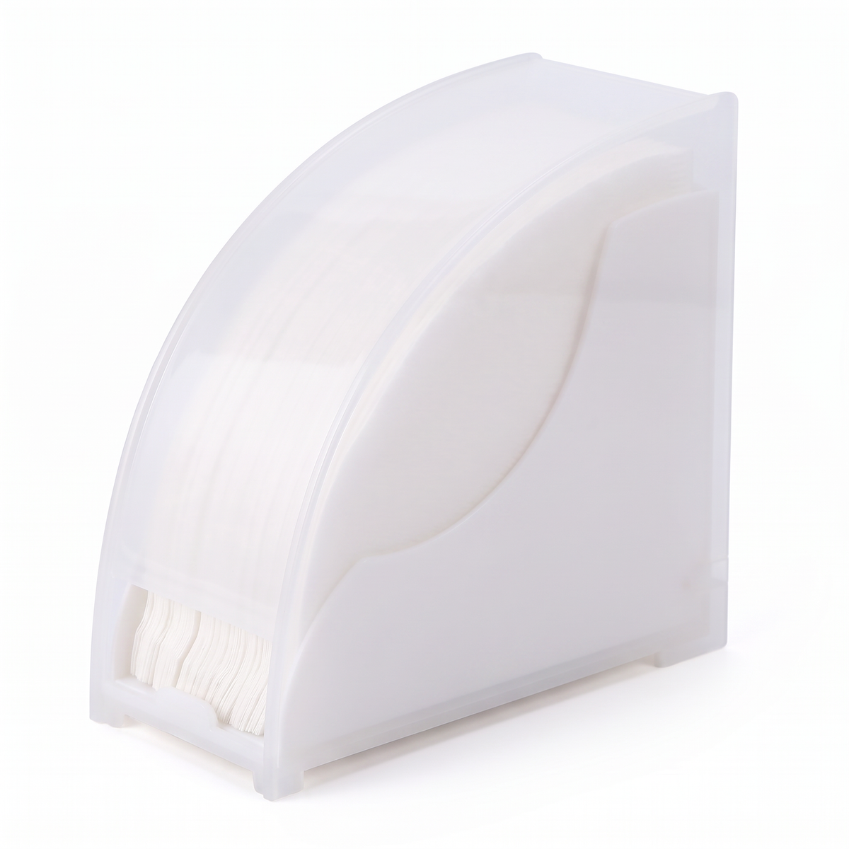 Porta filtro de café versão branca com tampa deslizante, fundo branco