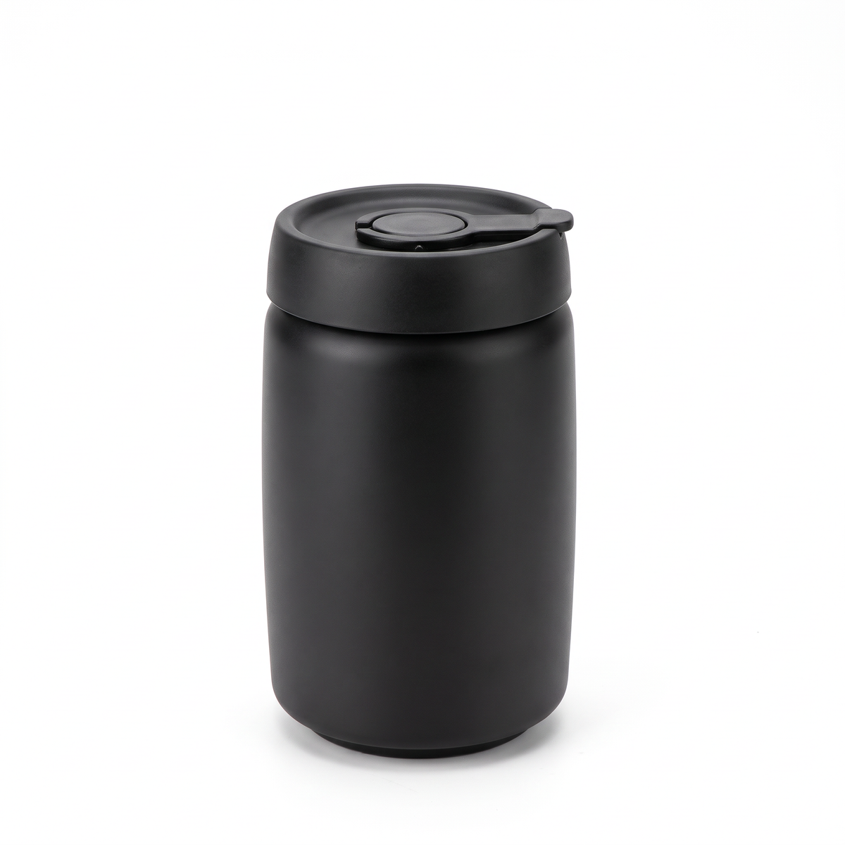 Pote de aço inox a vácuo para café e chá com trava, fundo branco